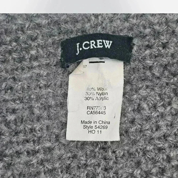 J. Crew heather grey shrug, wool blend, XS - Picture 4 of 4